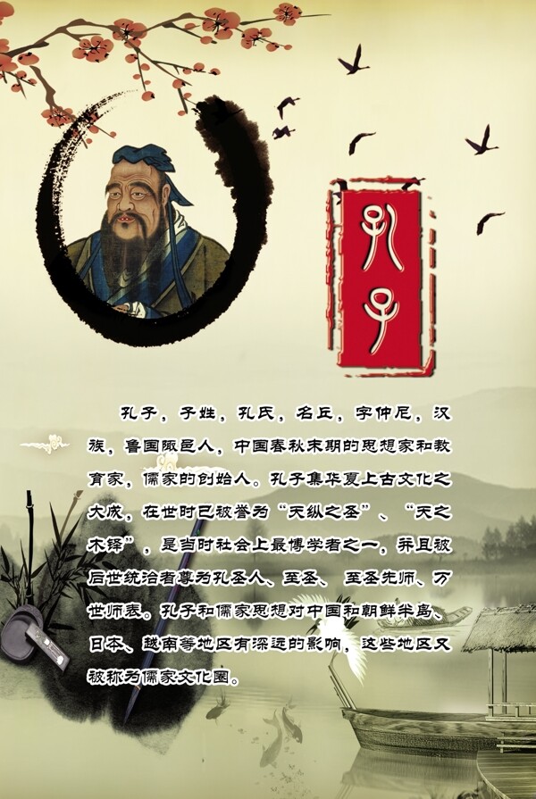 孔子復(fù)古展板圖片