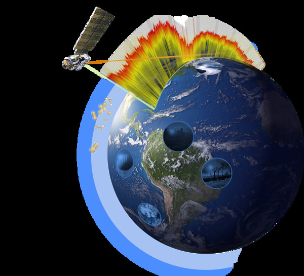 地球变暖和卫星免抠png透明图层素材
