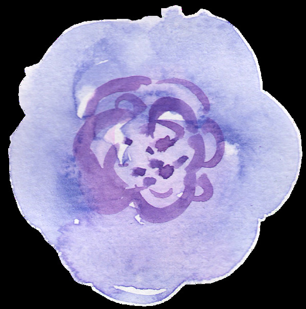 紫果凍花卡通透明素材