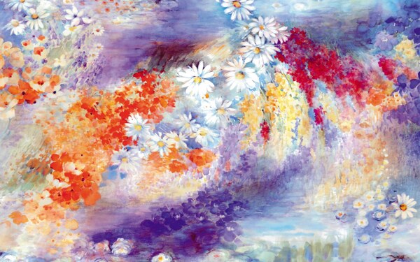 抽象藝術(shù)花卉圖圖片