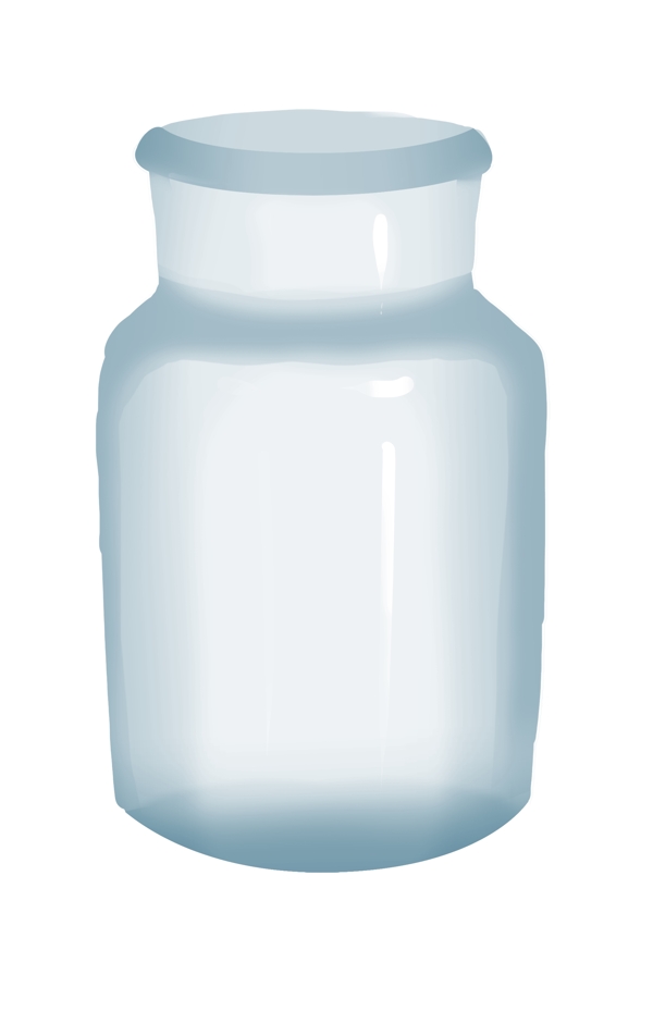 透明玻璃瓶子插画