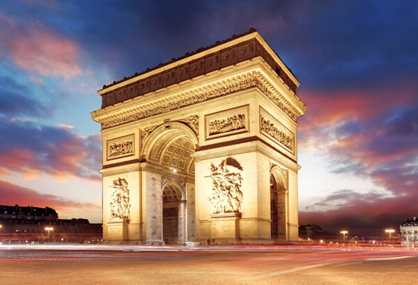 法国凯旋门唯美图片