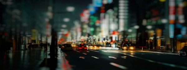 模糊街景廣告