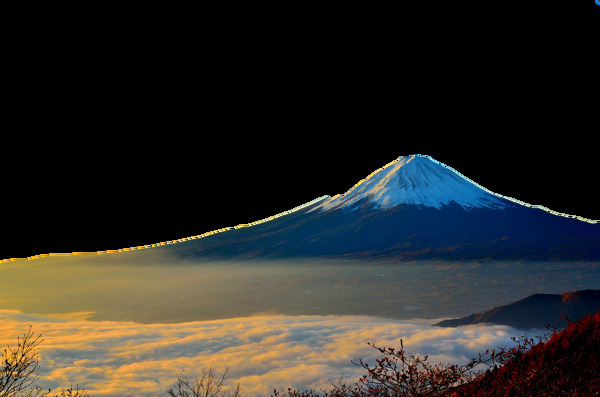 雪山美景日本旅游装饰元素
