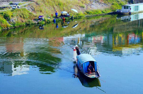 梅州山水程江渔民图片