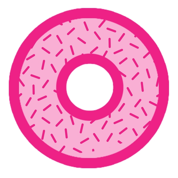 粉红色的甜甜圈素材