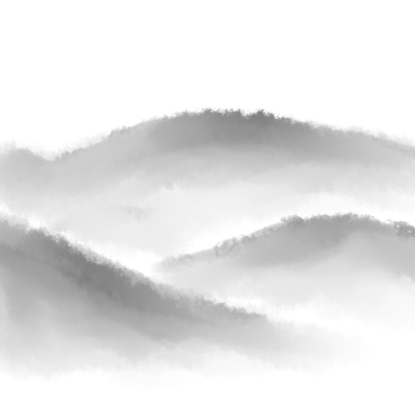 原創(chuàng)手繪水墨風(fēng)景可商用元素山