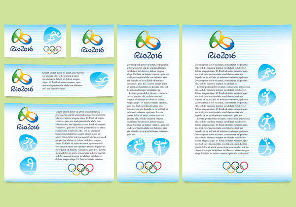 蓝色的奥运宣传海报设计