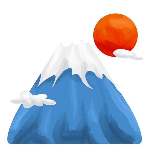 日本富士山的插画