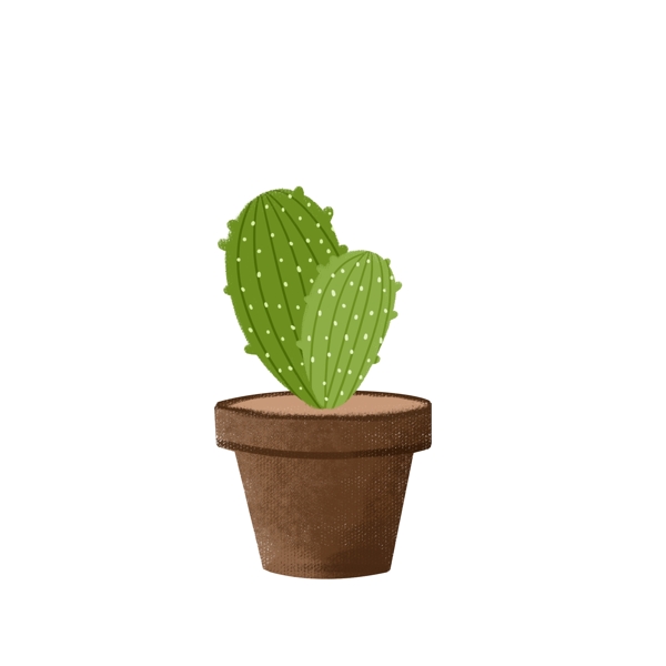 植物仙人掌盆栽元素