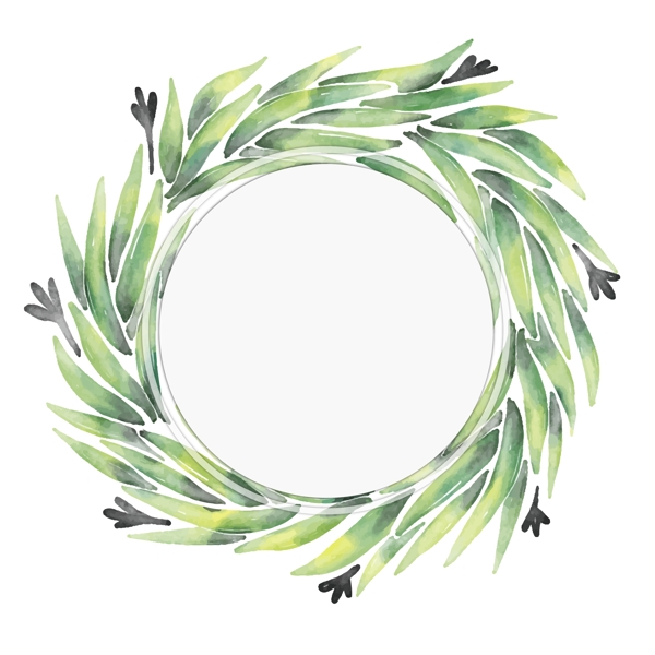 清新植物花卉边框