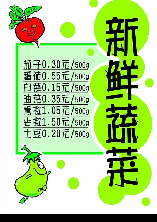 新鮮蔬菜pop圖片