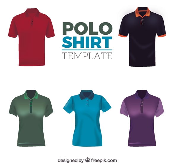 不同圖案男女polo衫插圖