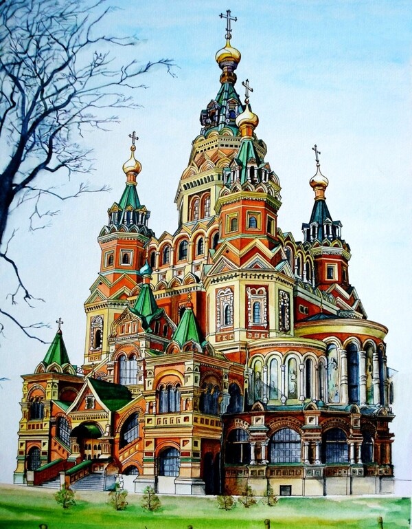 莫斯科红场圣巴西尔大教堂图片