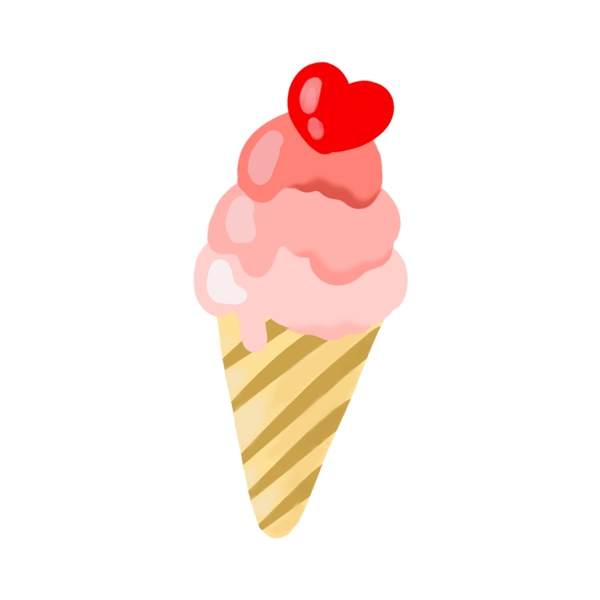可爱卡通冰淇淋矢量图