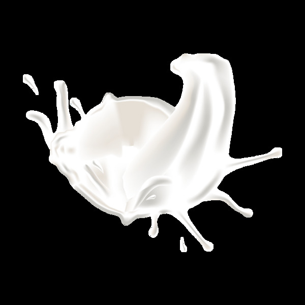 手绘丝滑牛奶元素