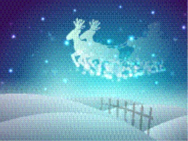 坐在雪橇上的圣誕老人