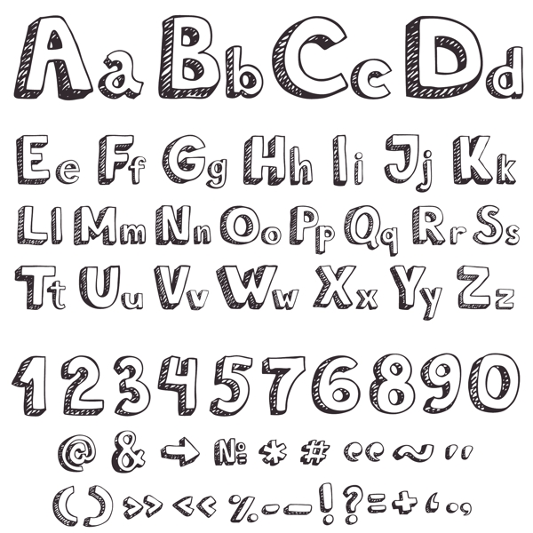 3d立体英文字体设计图片