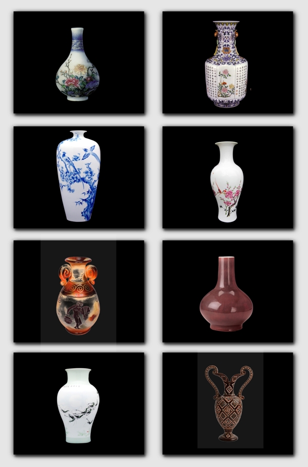 高清免抠古典装饰花瓶