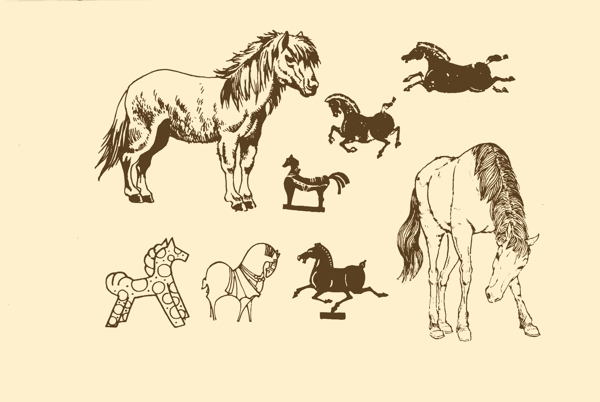 動物圖案馬圖片