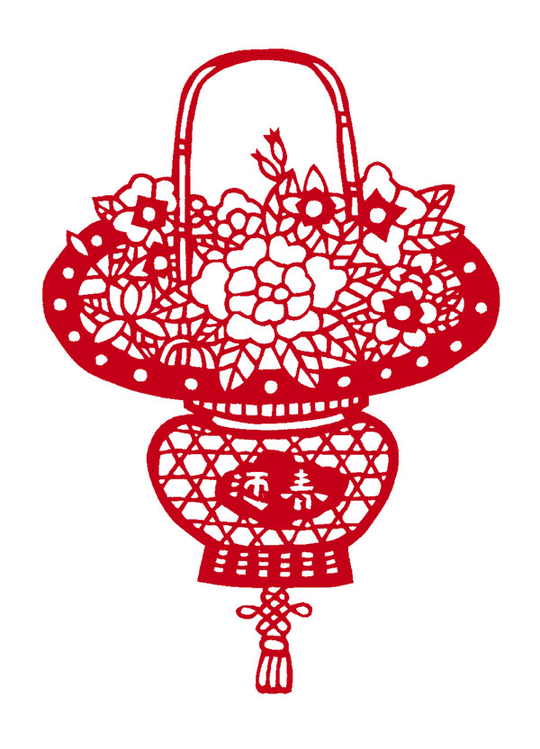 花鳥窗花剪紙民間美術(shù)0131