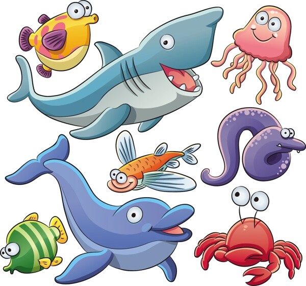 漫画5的海洋动物
