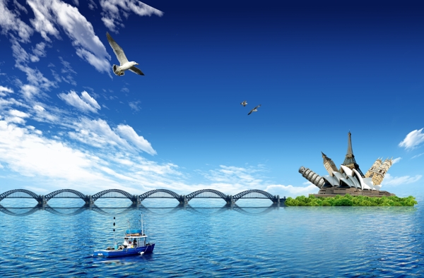 創(chuàng)意海島風(fēng)景圖片