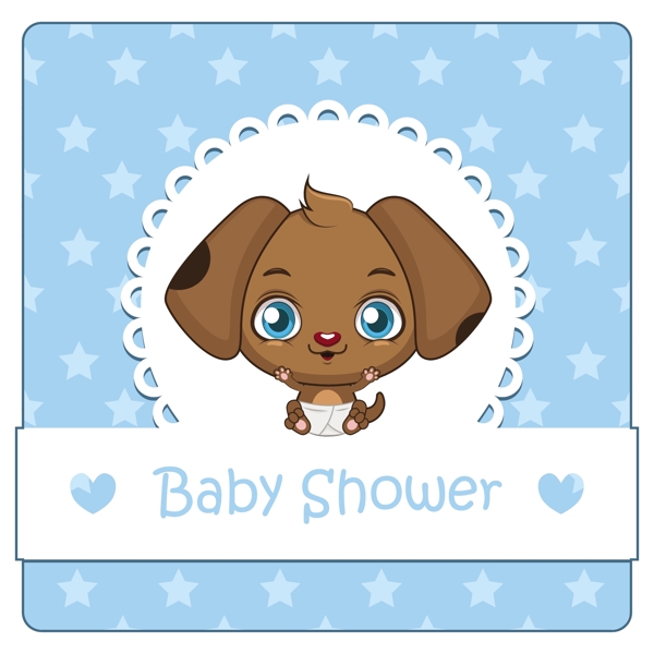 可爱的小狗宝宝洗澡
