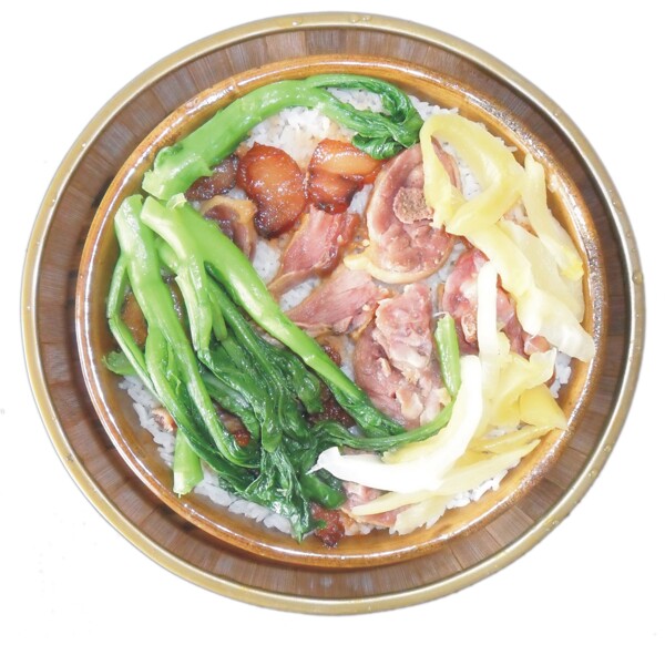 臘肉鴨蒸飯圖片