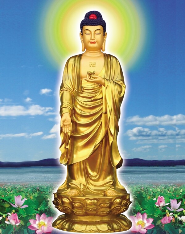 觀世音菩薩如來佛祖高圖片