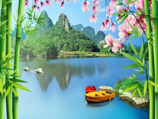 新中式背景墻