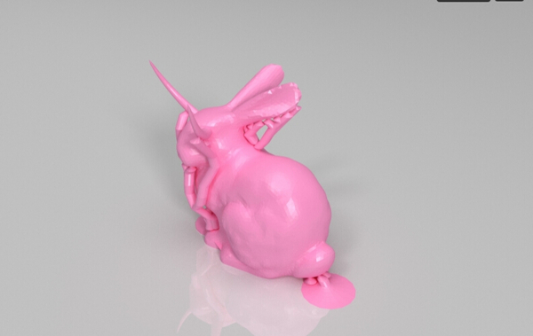 长角的兔3D打印模型