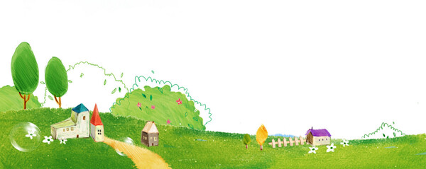 清新綠色大樹淘寶全屏banner背景