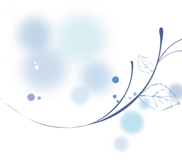 特殊透明手绘蓝色花朵