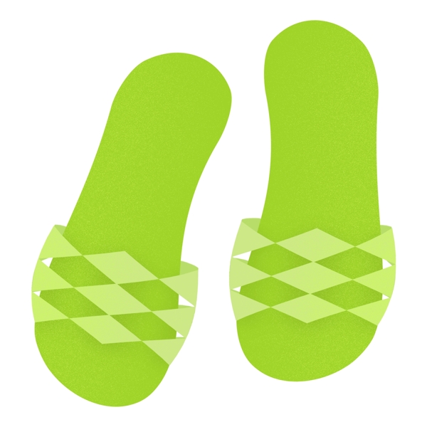 绿色夏季拖鞋
