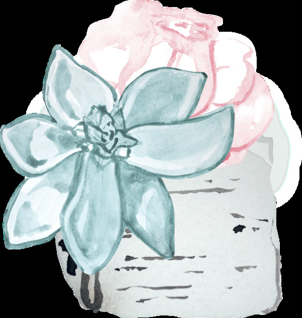 古風(fēng)花卉png透明素材