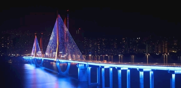 云阳长江大桥夜景
