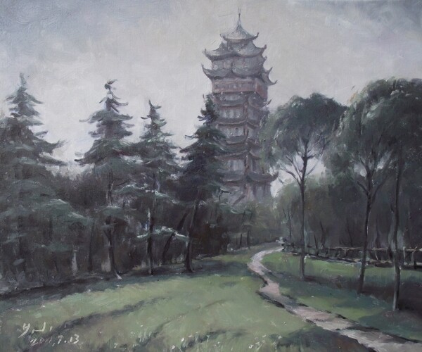 風(fēng)景油畫寫生圖片