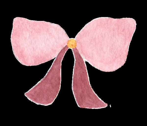 粉色蝴蝶結(jié)卡通透明裝飾素材