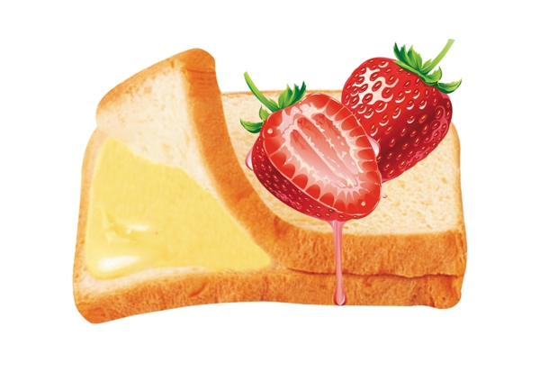 草莓吐司面包