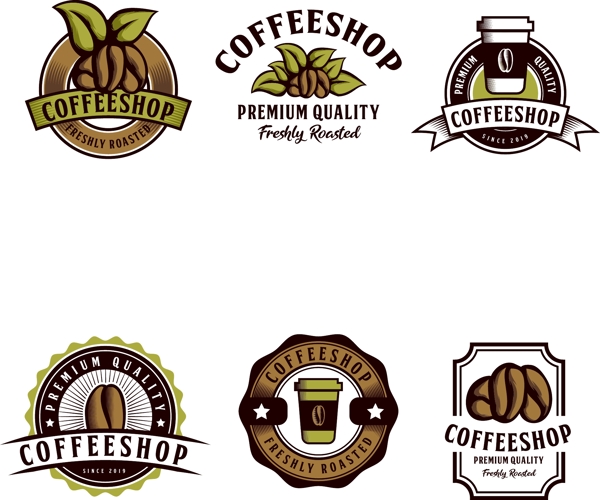 复古设计风格咖啡Logo徽章