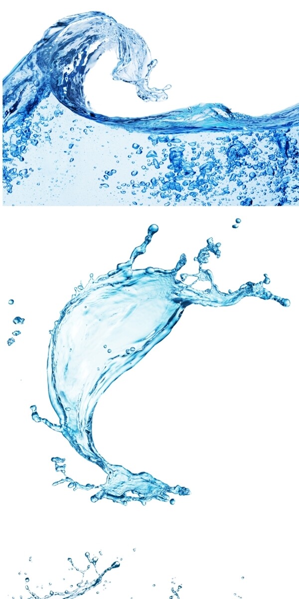 藍(lán)色水花高清素材圖片