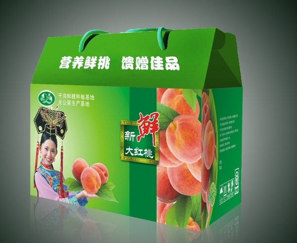 桃盒展開圖圖片