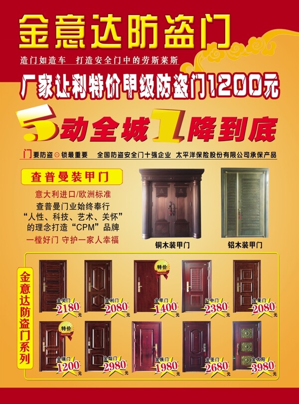 查普曼防盜門金意達