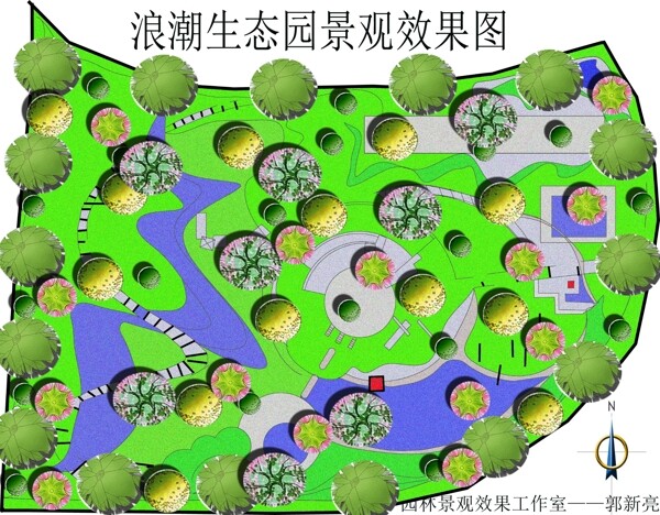 街邊綠地平面效果圖