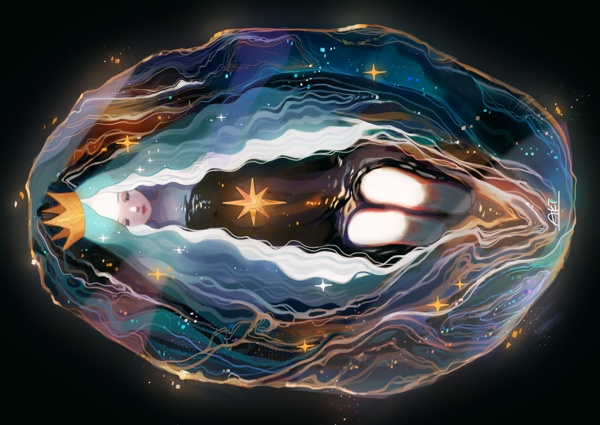 彩色動(dòng)漫人物插畫背景圖片