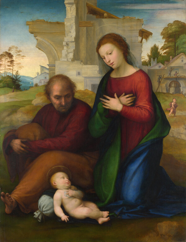 圣母约瑟孩子婴儿图片