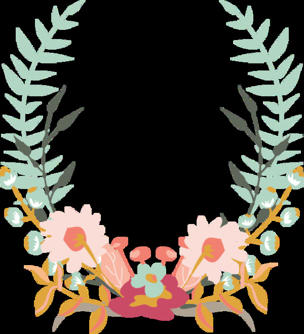 簡約花環(huán)裝飾元素素材