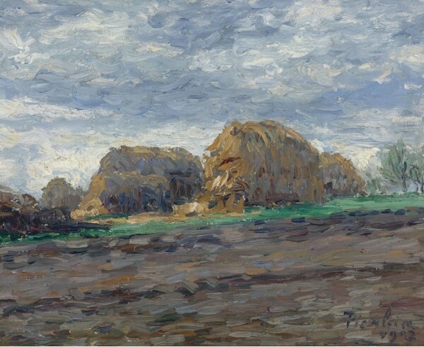 FrancisPicabiaHaystacks1902畫家風(fēng)景畫靜物油畫建筑油畫裝飾畫