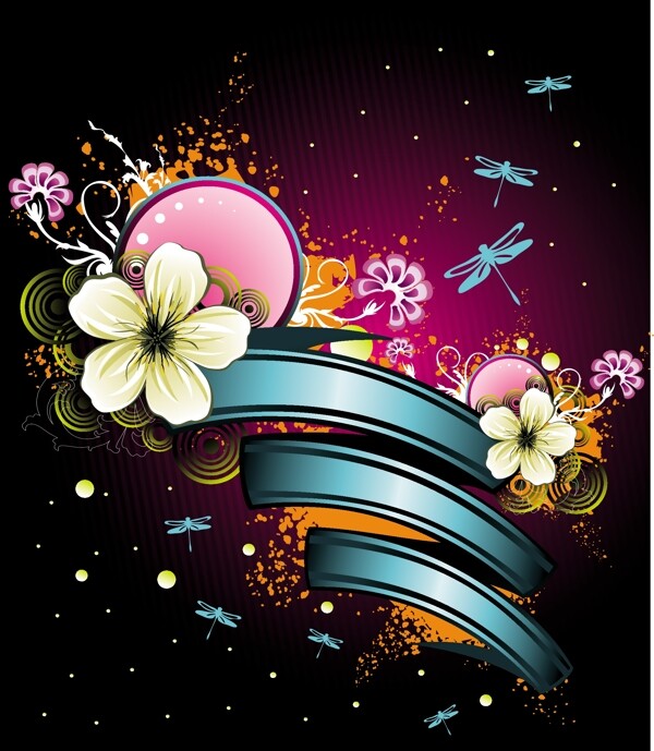 歐美花紋3495矢量EPS